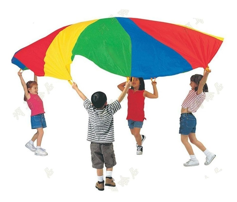 Parachutes - Juguete de paracaídas para niños, diámetro de 2 a 39.4 ft,  resistente al agua, tela Oxford gruesa multicolor, paracaídas multicolor  para