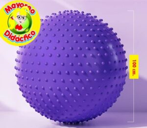 0339 *Pelota Sensorial GIGANTE* (100 cm.) Plata y Morada. - Imagen 3