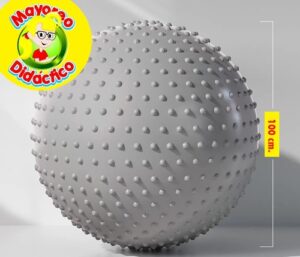 0339 *Pelota Sensorial GIGANTE* (100 cm.) Plata y Morada. - Imagen 4