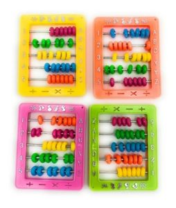 0356 *Mini Ábaco Plástico de 5 Líneas* (7x9 cm.) 4 Clores. - Imagen 2