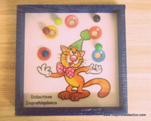 0075 *Gato Malabarista Juego de Canicas* (21x21 cm.)