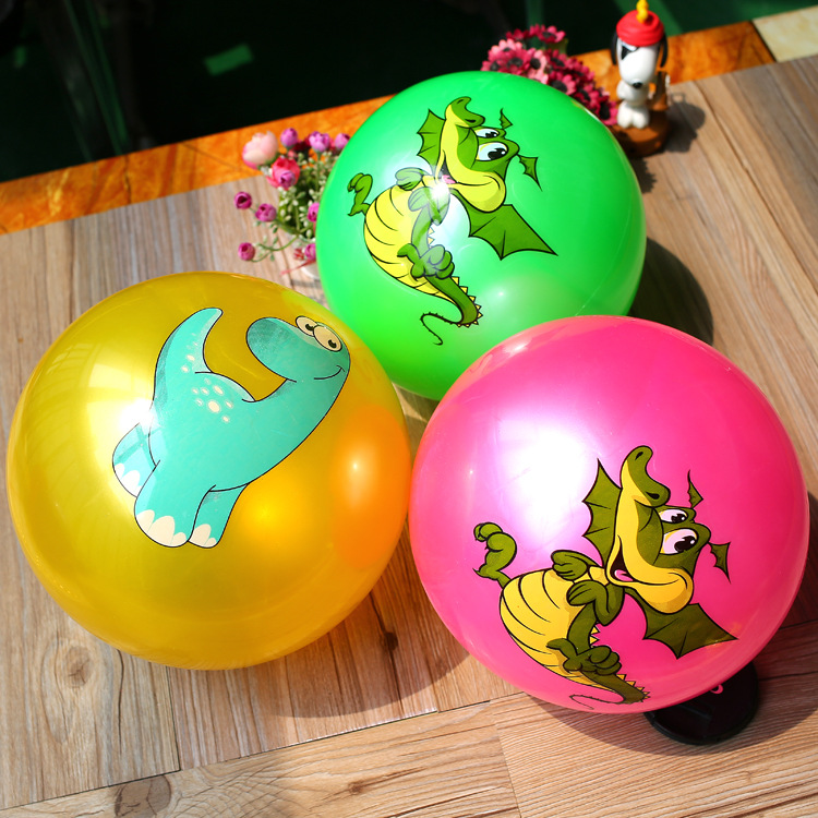 PID Pelota Inflable Dinosaurio 18cm. 6 Diferentes. Mayoreo