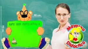 0020 *OSO CUMPLEAÑERO* (80x70 cm.) Foamy. - Imagen 2