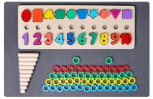 0359 *Tablero Números y Figuras Geométricas* (39x13cm.) - Imagen 2