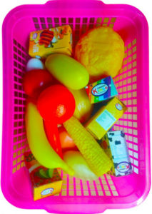 2762 *Canasta de Compras GRANDE c/Alimentos* (40X25 cm.) 20 Pcs. - Imagen 2
