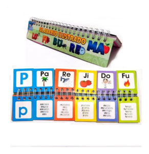 6039 *Silabario Ilustrado d/Espiral* (31×6 cm.) 156 Fichas Impresas p/Ambas Caras. - Imagen 2