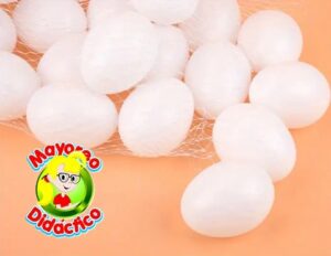 7006 *Huevos Plásticos BLANCOS* (6 cm.) 20 Pcs. - Imagen 4