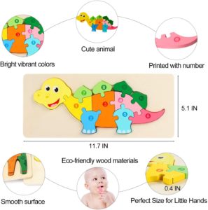 0076 *Rompecabezas d/Piezas GRUESAS p/Armar y Aprender los Números al 10* (30x13 cm.) 4 Diferentes. 1 Pca. - Imagen 4