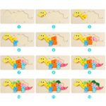 0076 *Rompecabezas d/Piezas GRUESAS p/Armar y Aprender los Números al 10* (30x13 cm.) 4 Diferentes. 1 Pca. - Imagen 3