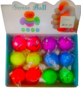 0378-12 *CAJA c/12 Pelotas de Arena Caritas Felices* (6cm.) - Imagen 2