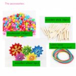 4814 *Tablero de Madera 3 en 1* (28x26 cm.) Geoplano+Pijas+Engranes. - Imagen 5