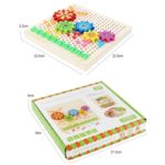 4814 *Tablero de Madera 3 en 1* (28x26 cm.) Geoplano+Pijas+Engranes. - Imagen 9