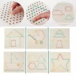 4814 *Tablero de Madera 3 en 1* (28x26 cm.) Geoplano+Pijas+Engranes. - Imagen 6