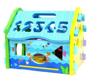 4834 *Casita Didáctica 6 en 1 Amigos del Mar* (21.5x17X15 cm.) 22 Pcs.