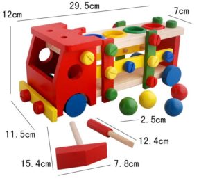 5164 *Camión de Construcción y Golpeo* (30x12 cm.) 4 Bolas d/Colores+ Martillo+ Desarmador. - Imagen 6