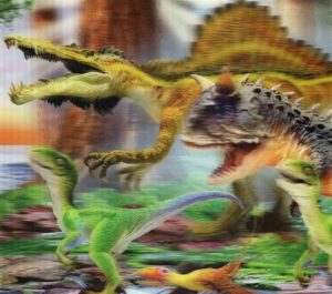 5931 *Rompecabezas e/Caja Lenticular de 50 Pcs. Dinosaurios* (22.9x15.2 cm.) 2 Diferentes. - Imagen 2