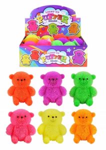 0345-12 *CAJA c/12 Ositos Sensoriales con Luz* (11x9 cm.) 6 Colores Diferentes.