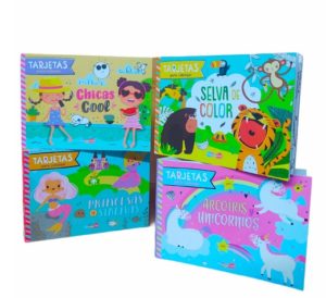 7149 *Libro Tarjetas p/Colorear* (16x12 cm.) 16 Pág. 4D. INDIVIDUAL.