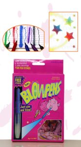 7956 *Blowpens* (12x20 cm.) 6 Marcadores + 3 Planillas.