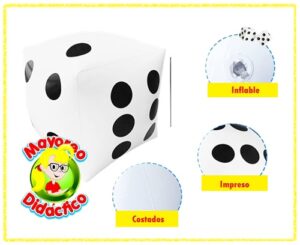 0260 *Dado Inflable Grande* (30 cm.) INDIVIDUAL. - Imagen 3
