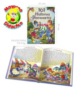 5309 *101 HISTORIAS DE DINOSAURIOS* (23x31 cm.) 136 Pág. PASTA DURA - Imagen 2