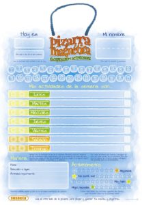 1521 *Pizarra Magnética CALENDARIO Y ACTIVIDADES* (40x50 cm.) 1Pizarra+Lámina de Imanes+Hoja de Stickers+Rotulador. - Imagen 2