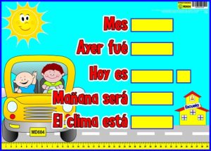 MD606 *Complemento p/Calendario Español-Inglés* (60x45 cm.) - Imagen 2