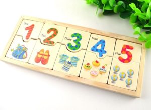 1104 *Números al 10 Relacionados* (21x9 cm.) 20 Fichas+Caja d/Madera. - Imagen 2