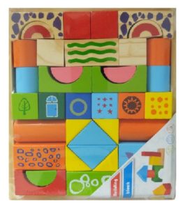 0426 *Blocks d/Construcción Impresos en Madera Gruesa* (23.5x 20x 4 cm.) 38 Pcs. - Imagen 2