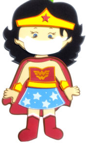 0440 *Súper Niños c/Cubrebocas* (30 cm.)