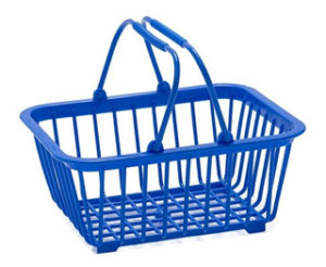 2316 *Canasta Multiusos p/Juego Simbólico* (23x12 cm). 6 Colores Intensos.