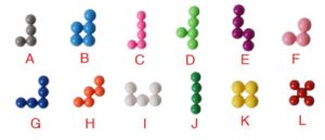 5924 *Rompecabezas de Inteligencia Cuentas GRANDES * (23x20 cm.)12 Pcs.+ Estuche. - Imagen 5