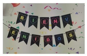 5217 *Bienvenidos c/Hilo* (11 Banderines de 14x20 cm.) - Imagen 2