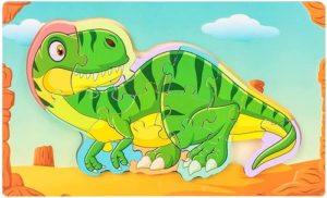 0456 *Rompecabezas d/Piezas GRUESAS Dinosaurio* (30x18 cm.) 6 Diferentes. - Imagen 3