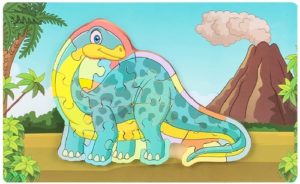 0456 *Rompecabezas d/Piezas GRUESAS Dinosaurio* (30x18 cm.) 6 Diferentes. - Imagen 6