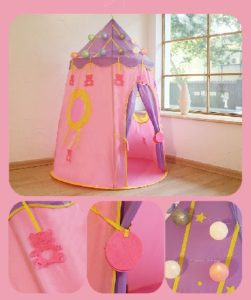 0458 *CASTILLO ARMABLE ESTRELLITAS* (110x150 cm.) Rosa o Azul. - Imagen 4