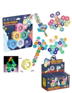 0452-16 *CAJA c/16 Blísteres de Blocks de Construcción Popit c/6 Pcs.* (14.5x14 cm.)