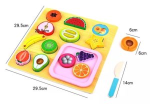 8474 *Tablero Magnético de Alimentos FRUTAS* (30x30x4 cm.) 25 Pcs. 3 Diferentes. - Imagen 3