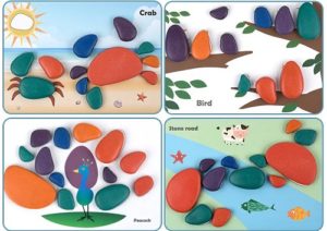 8644 *Crazy Stone/ Piedras Creativas* (21x27x6 cm.) 10 Tab.y 20 Tarjetas Dbles.+38 Piedras. - Imagen 6