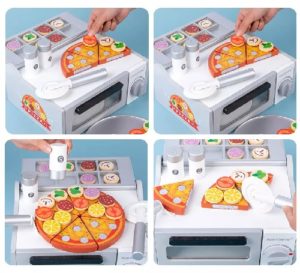 8444 *Horno de Pizza Magnética en Madera* (25.5x19.7x11.5 cm.) 30 Pcs. - Imagen 3