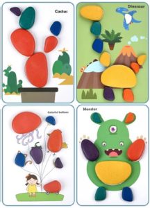 8644 *Crazy Stone/ Piedras Creativas* (21x27x6 cm.) 10 Tab.y 20 Tarjetas Dbles.+38 Piedras. - Imagen 7