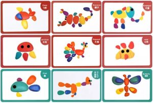 8644 *Crazy Stone/ Piedras Creativas* (21x27x6 cm.) 10 Tab.y 20 Tarjetas Dbles.+38 Piedras. - Imagen 10