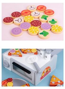 8444 *Horno de Pizza Magnética en Madera* (25.5x19.7x11.5 cm.) 30 Pcs. - Imagen 4