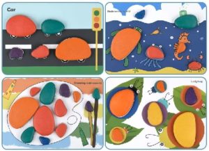 8644 *Crazy Stone/ Piedras Creativas* (21x27x6 cm.) 10 Tab.y 20 Tarjetas Dbles.+38 Piedras. - Imagen 9