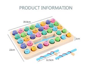 8484 *Juego de Pesca Alfanumérico* (30.5x22.7x5 cm.) 1 Tablero + 38 Pcs. - Imagen 8