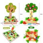 8694 *Árbol Magnético 3 en 1, Atrapa Gusanos, Clasifica los Tamaños de las Zanahorias y Aprende los Números* (20x15 cm.) 24 Pcs. - Imagen 4