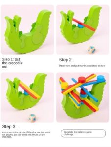 8354 *Balanza Cocodrilo de Madera* (21x14.5x4.3 cm.) 67 Pcs. - Imagen 5