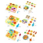 8474 *Tablero Magnético de Alimentos VERDURAS, MARISCOS Y HUEVO* (30x30x4 cm.) 25 Pcs. 3 Diferentes. - Imagen 4