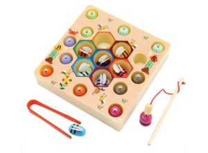 8684 *Juego Magnético d/Pesca 2 en 1* (18x18x3.8 cm.) Tablero+12 Peces+7 Abejas+ Caña+Pinzas. - Imagen 8