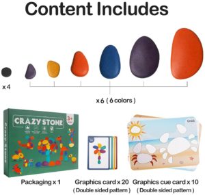 8644 *Crazy Stone/ Piedras Creativas* (21x27x6 cm.) 10 Tab.y 20 Tarjetas Dbles.+38 Piedras. - Imagen 12